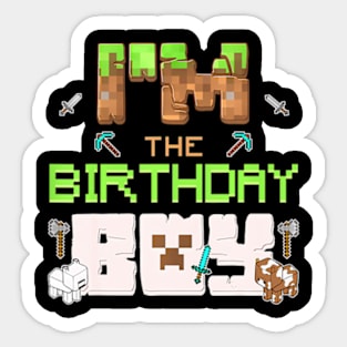 Im The Birthday Boy Game Gaming Family Matching Sticker